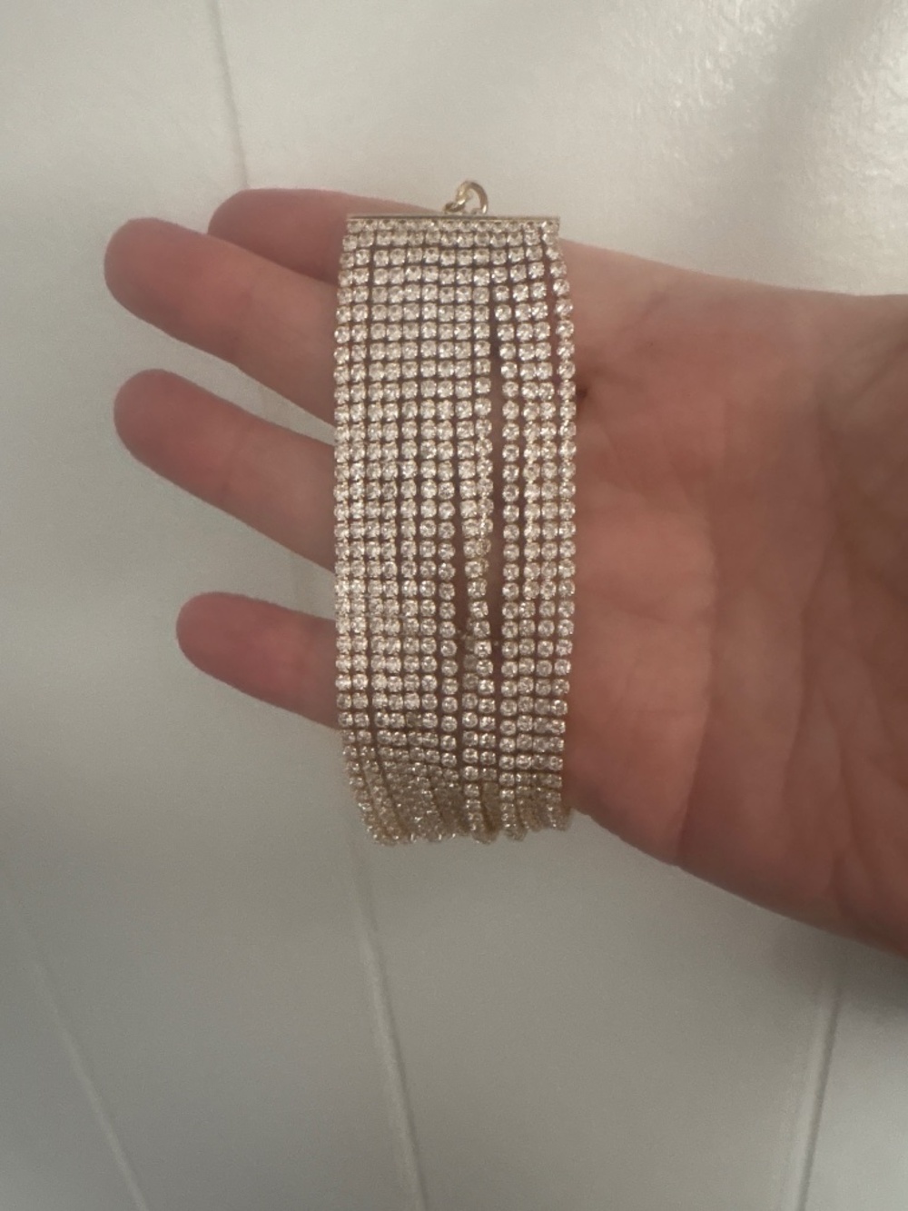 Park Lane Gold-Tone Multi-Row Rhinestone Bracelet